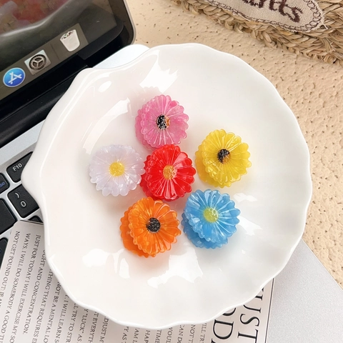 Gänseblümchen Haarspangen Celluloseacetat Mini Sonnenblume Haarnadeln Für Frauen Mädchen Süße Florale Haar-Accessoires