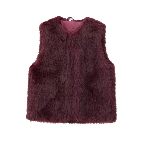 Damen Kunstpelz Weste Ärmellos Rundhals Cardigan Retro Weiche Zottelige Weste Oberbekleidung Für Herbst Winter