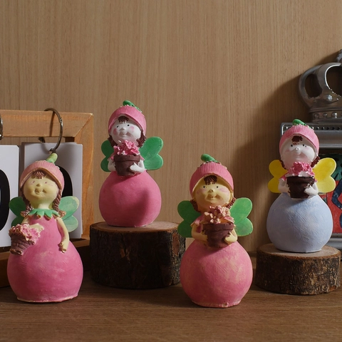 Flower Fairy Elf Silicone Mold Cute Angel Shape DIY Candle Making Plaster Ornament Resin Craft Soap Home Decor