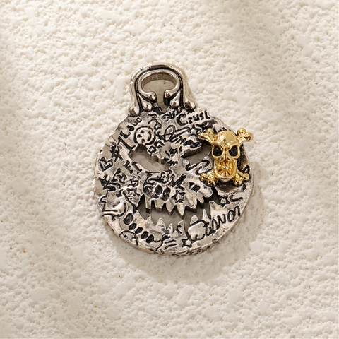 Gotisch Halloween Skelett Krone Kürbis Anhänger Charms Kupfer Vergoldet DIY Schmuckherstellung Zubehör Vintage Dunkler Stil
