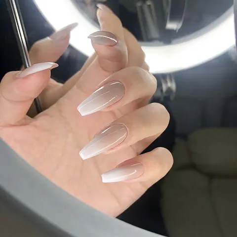 Uñas Postizas Ataúd Stiletto Cuadradas Almendra Puntas Ultrafinas Mate Transparente Manicura Portátil Sin Lijado Para DIY