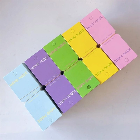 Schmuck Display Karten Papier Faltbar Haarklammer Verpackung Für Haargummis Handgefertigt Design Bunt