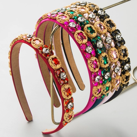 Cerchietto Barocco Di Lusso Con Strass Fascia Per Capelli Imbottita In Cristallo Vintage Per Donne Accessori Festa