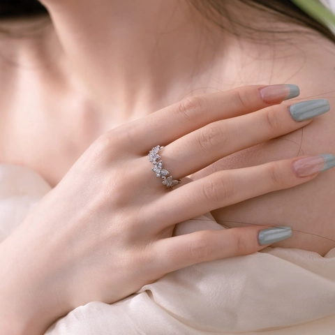 Elegante 925 Sterling Zilveren Vlinder Ring Voor Dames Verfijnd Wikkelontwerp Ingelegd Met Glinsterende Zirconia Vlinder Ring