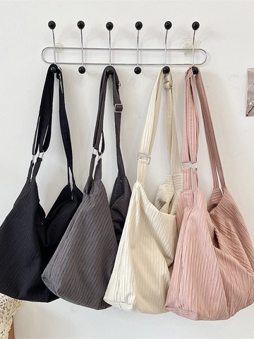 Plissee Schultertasche Mit Großer Kapazität Verstellbarer Gurt Polyester Lässige Hobo Tasche Für Damen