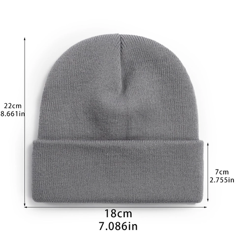 Knitted Beanie Hat Acrylic Solid Color Warm Windproof Ribbed Cuffed Winter Autumn Daily Casual Outdoor Unisex Accessory