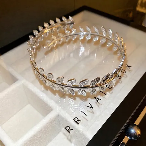 Bracelet De Bras Haut Feuille Branche Alliage Laurier Grec Enveloppe Réglable Bijoux Rétro Femmes