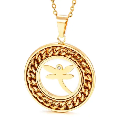 Edelstahl Halskette Mit Hohl Anhänger Strass Muschel Geometrisch Lebensbaum Hamsa Hand Modeschmuck Damen