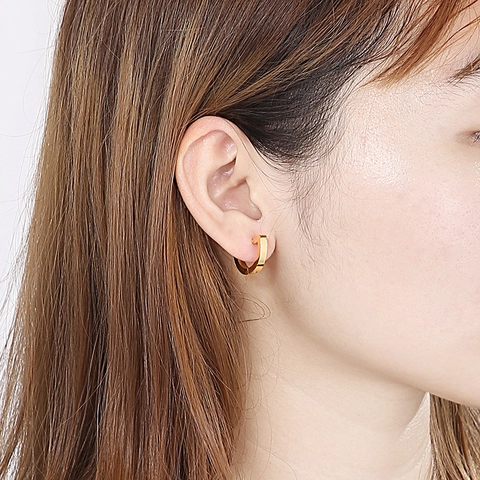 Orecchini In Acciaio Inossidabile Forma D Geometrici Minimalisti Huggie Hoop Gioielli Di Moda Per Uomo E Donna
