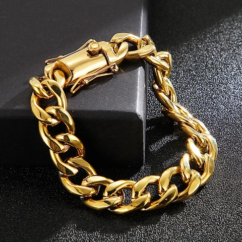 Collana E Bracciale A Catena Cubana In Acciaio Inossidabile Da Uomo Hip Hop Streetwear Gioielli Geometrici