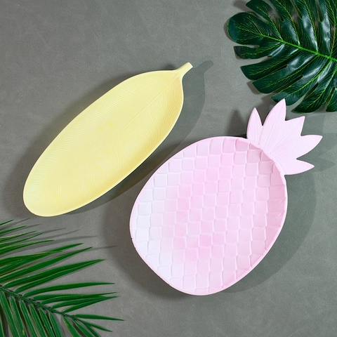 Moule En Silicone En Forme D'Ananas Et De Feuille Pour Moulage De Résine DIY Plateau En Plâtre Décoration Maison