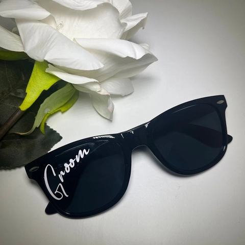 Wedding Party Sunglasses Bride And Groom Letter Print Plastic Heart Shaped Eyewear For Bachelorette Engagement Bridal Shower