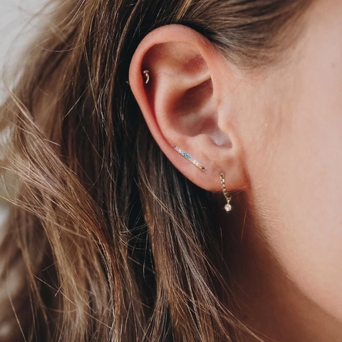 925 Sterling Silver Hoop Earrings With Zirconia Star Teardrop Pendants Geometric Minimalist Jewelry For Women