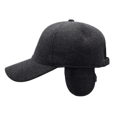 Men Winter Cotton Baseball Cap Thickened Warm Thermal Ear Protection Hat Casual Solid Color Outdoor Sports Dad Hat