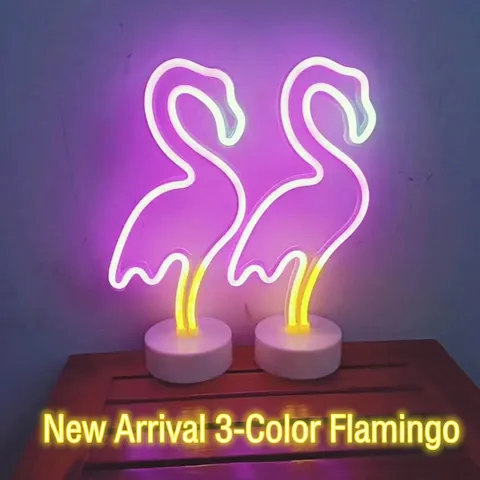 LED Neon Sign Table Lamp Decorative Night Light With Base USB Battery Operated For Bedroom Party Living Room Aesthetic Desktop Decor