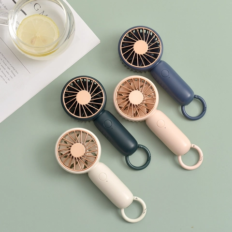 Mini Ventilatore Portatile USB Ricaricabile Velocità Regolabili Silenzioso Raffreddamento Personale Con Moschettone Per Viaggio