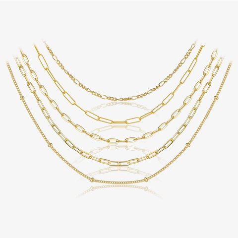 925 Sterling Silver Necklace Chain For Women Minimalist Dainty Adjustable Link Box Paperclip Figaro Rope Necklaces Accessory