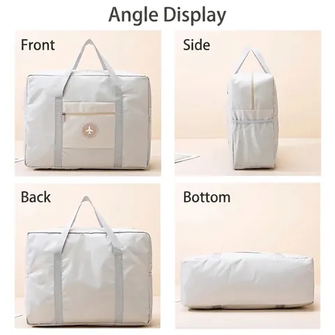 Bolsa De Viaje Gran Capacidad Tela Oxford Plegable Impermeable Bolsa De Lona Con Funda Para Asa De Maleta