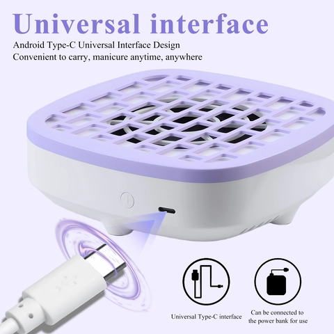 Mini Nail Dust Collector Portable USB Powered Low Noise Vacuum Cleaner For Manicure Pedicure Salon Home Use Plastic