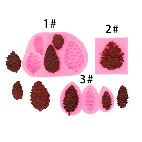 Pine Cone Silicone Mold Realistic Texture For Fondant Cake Decoration DIY Resin Craft Chocolate Baking Tool Christmas Decor