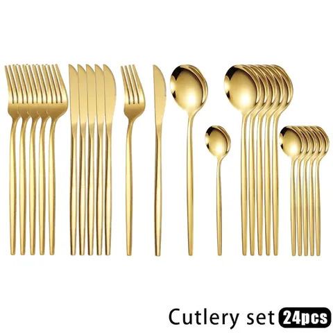 Stainless Steel Mirror Polished Cutlery Knife Fork Spoon Tea Spoon For Kitchen Dining Modern Minimalist Luxury Tableware