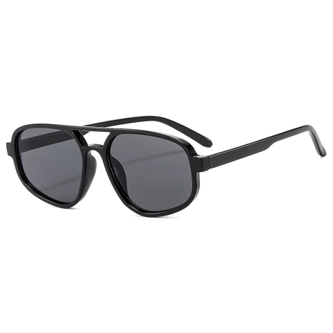 Flieger Sonnenbrille Herren Damen Doppelsteg Retro Quadratisch UV400 Schutz PC AC Material Mode Trendige Brille