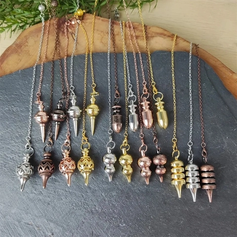 Metalldowsing Pendel Für Wahrsagerei Spitze Kegel Spirale Spirituelle Meditation Wicca Radiästhesie Anhänger Mit Kette