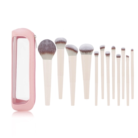 Professional Makeup Brushes Set Synthetic Fiber Bristles Plastic Handle Soft Face Powder Eyeshadow Beauty Tools For Women