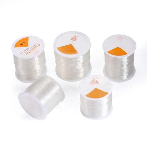 Filo Di Cristallo Elastico Trasparente Filo Estensibile Per Creazione Gioielli DIY Perle Bracciale Collane Artigianato