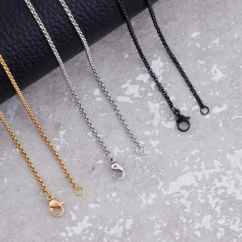Collana A Catena In Acciaio Inossidabile Maglia Rolo O-Chain Con Chiusura A Moschettone Gioielli Minimalisti Uomo Donna