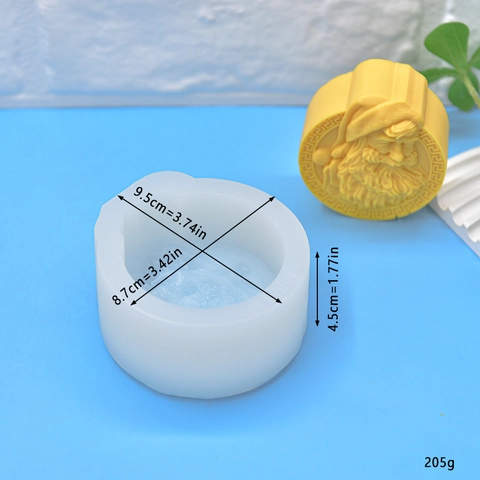 Weihnachtsmann Silikonform Rund Geprägt DIY Seife Kerze Fondant Kuchen Backwerkzeuge Weihnachtsdeko