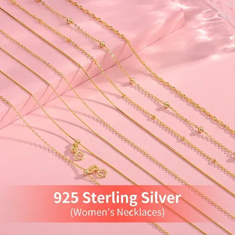 925 Sterling Zilveren Ketting Ketting Voor Vrouwen Minimalistisch Verstelbaar Doos Slang Kruis Singapore Watergolf