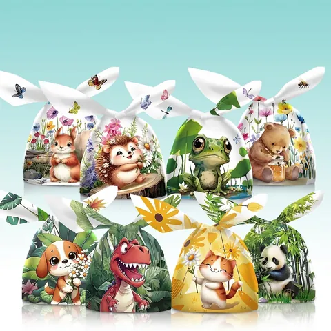 Cartoon Tier Hasenohr Snack Verpackungsbeutel Lebensmittelechter Kunststoff Für Süßigkeiten Kekse Geschenk Partyartikel