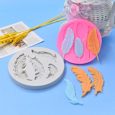 Stampo In Silicone Per Fondant A Forma Di Piuma Decorazione Per Torte DIY Cioccolato Argilla Artigianato Strumento Da Forno