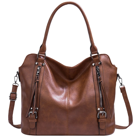 Grande Borsa Tote Da Donna Borsa A Mano In Pelle PU Borsa A Tracolla E Pochette Retro Versatile Alta Capacità