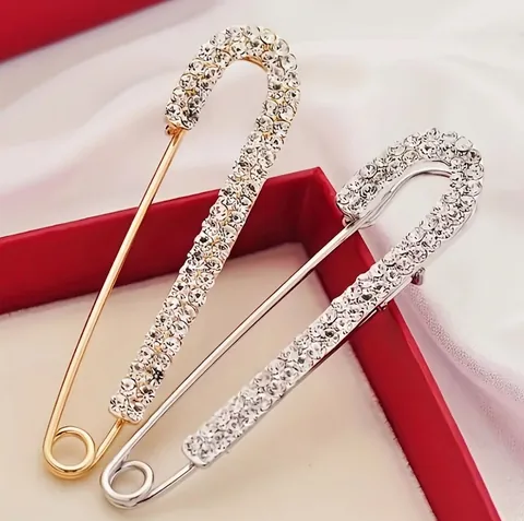 Strass Beveiliging Speld Broche Legering Decoratieve Vest Sjaal Kraag Speld Mode Sieraden Accessoire Vrouwen