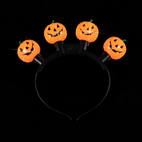 Halloween Leuchtendes LED Stirnband Kunststoff Kürbis Skelett Geist Zuckermais Party Requisiten Cosplay Haarschmuck