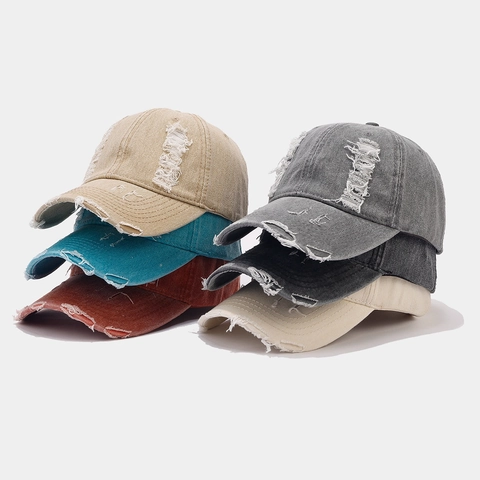 Distressed Washed Cotton Καπέλο Του Μπέιζμπολ Ρετρό Streetwear Προστασία Από Τον Ήλιο Ρυθμιζόμενο Καπέλο Για Άνδρες Και Γυναίκες