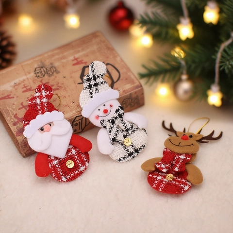 Addobbi Peluche Natalizi Babbo Natale Pupazzo Di Neve Renna Bambole Appese Tessuto Decorazioni Albero Di Natale