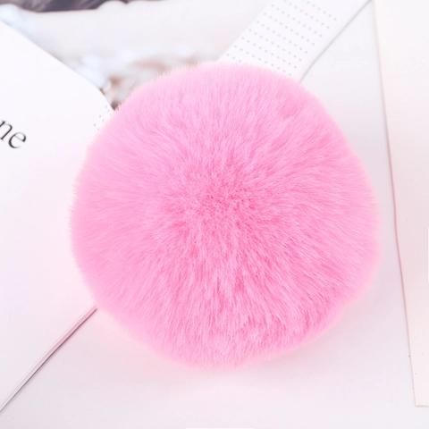 Pompons En Fausse Fourrure De Lapin Moelleux Charmes En Peluche Douce Ronde Pour La Fabrication De Bijoux DIY Sacs Accessoires