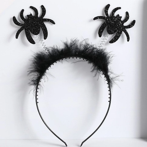 Halloween Stirnband Glitzer Kürbis Spinne Geist Skelett Hexe Feder Stirnband Kostüm Party Zubehör