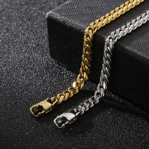 Cuban Link Bracelet Stainless Steel Polished Hip Hop Style Fashion Jewelry For Men And Women Durable Chain Accessory