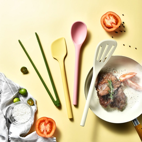 Utensili Da Cucina Magnetici Silicone Acciaio Inossidabile Resistente Al Calore Pinza Spatola Cucchiaio Supporto Parete