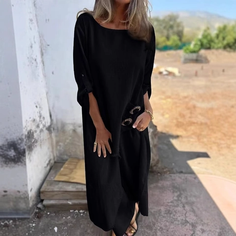 Women Long Sleeve Irregular Hem Top And Wide Leg Pants Outfits Loose Solid Color Vintage Casual Bohemian Clothing