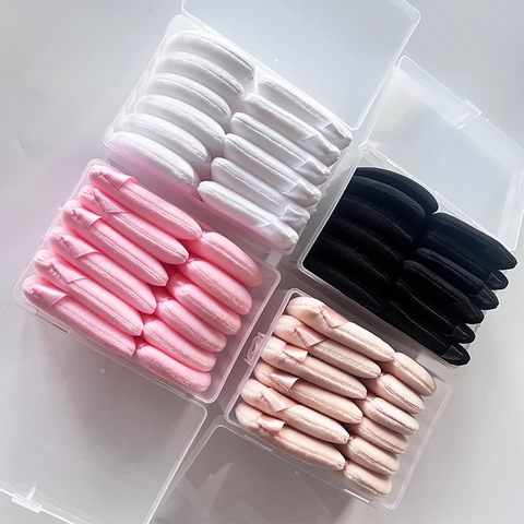 Triangle Makeup Powder Puffs Crystal Velvet Large Ultra Soft Face Setting Sponge With Ribbon Handle