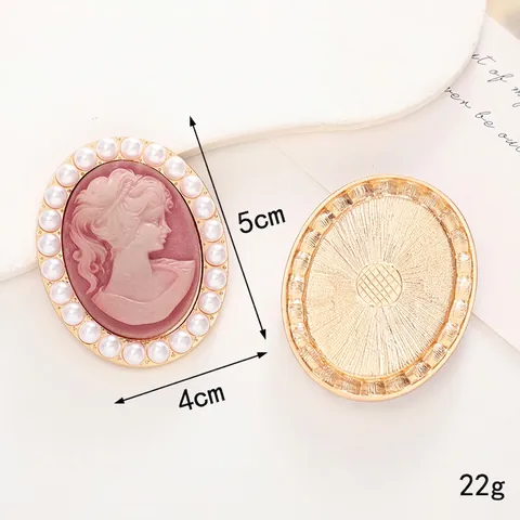 Vintage Legierung Cameo Porträt Anhänger Mit Künstlicher Perle Dekor Für DIY Handyhülle Schmuckherstellung Cameo Charms