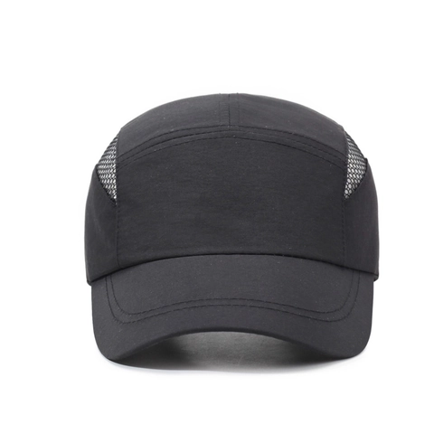 Breathable Mesh Short Brim Baseball Cap Five Panel Quick Drying Polyester Outdoor Sports Sun Hat Adjustable Unisex