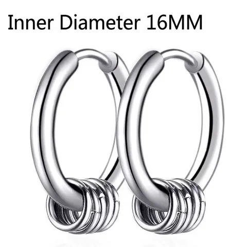Hip Hop Creolen Legierung Geometrischer Kreis Anhänger Ringe Punk Stil Mode Schmuck Für Männer Unisex