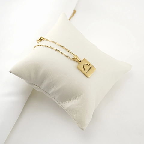 Collana Zodiaco Placcata Oro 18K Acciaio Inossidabile Pendente Quadrato Cavo Costellazione Gioielli Astrologia Donne