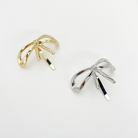 Fermaglio Per Capelli Con Fiocco In Lega Gancio Minimalista Forcina Alla Moda Per Coda Di Cavallo Bassa Accessorio Per Donne